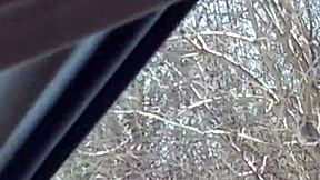 fiance blasts massive squirt in car fingering