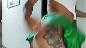 Rossy Ebony Tries Sexy Lingerie Then Fucks Hard on Cam