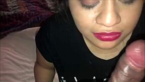 handicap latina maid gags on interracial monster cock