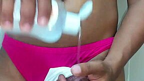 Transsexual Crossdresses In Erotic Panties Masturbates Solo Fetish