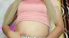 Rosadita Transexual Jerks Thick Cock Hard