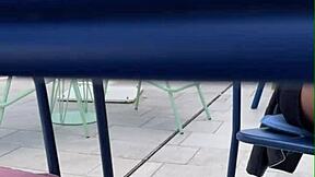 pretty 18yo model flashes tall body outdoors then bends for risky pov creampie doggystyle