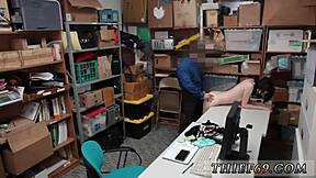 skinny brunette teen suspect tries anal first time