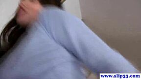 young glam teen pussy throbs under old guys deep thrusts