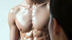 Muscular Asian Bodybuilder Girl Workout Video