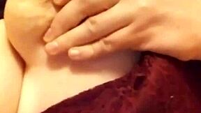 Fat BBW MILF slut shows off massive 44DD tits solo