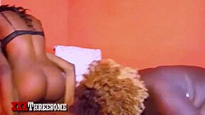 xxx threesome where big black cock stuffs our ebony pussies after munching