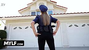 Horny Stepson Punished by Milf Cop Wendy with Creampie Justice Enforcement