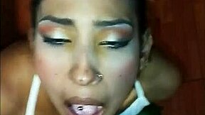 Rossy Ebony Tries Sexy Lingerie Then Fucks Hard on Cam