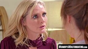 MOMMY SITS ON DAUGHTER'S FACE LICKING PUSSY IN LESBIAN TABOO.