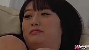 hot japanese tomomi motozawa chats naked during interview fingering her shaved pussy uncensored