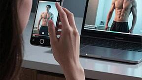 Muscular Asian Bodybuilder Girl Workout Video