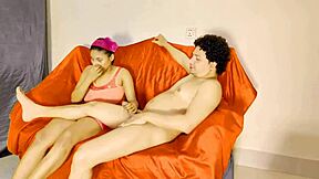 oh damn sexy stepsis gettin pounded hard by stepbro wet pussy style...