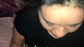 handicap latina maid gags on interracial monster cock