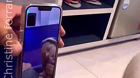 Hotwife Fucked Hard by Bull While Cuck Hubby Watches Video Call Creampie