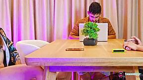 I jerk off watching stepsis squirt on best friend's dick