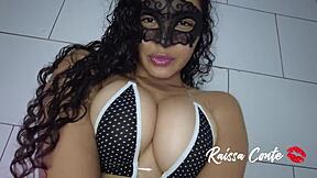 raissa sucks hard cock then gives pussy and ass with anal plug creampie