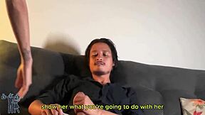 her best friend jerked my monster cock like total whore with subs