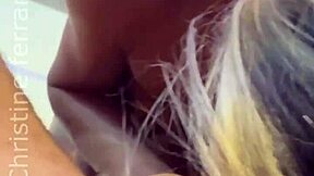 Hotwife Fucked Hard by Bull While Cuck Hubby Watches Video Call Creampie