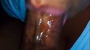 whoa, this big breasted babe gives the sloppiest wet blowjob with huge cum coverage