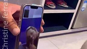 Hotwife Fucked Hard by Bull While Cuck Hubby Watches Video Call Creampie