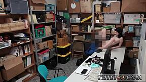 skinny brunette teen suspect tries anal first time