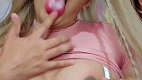 Rosadita Transexual Jerks Thick Cock Hard