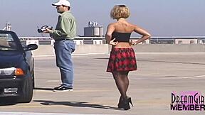 mindy flashes enormous tanned juggs risky public outdoors