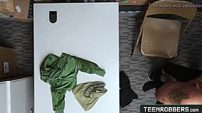 mall guard's monster cock punishes curvy teen shoplifter bent over doggystyle pov