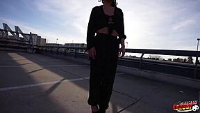 German Scout Fits Italian Lola Danger Small Tits for Rough Casting Pound