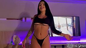 Tattooed brazilian beach slut rides huge cock creampie facial finish