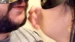 Husband Kisses Wife's Mouth Overflowing with Bull's Thick Cum