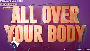 xwife karen covers your body in cum from tits to toes cowgirl blowjob and more fetish action