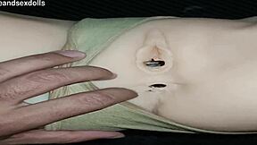 candy bent over desk for tight asshole creampie in beige panties anal fuck