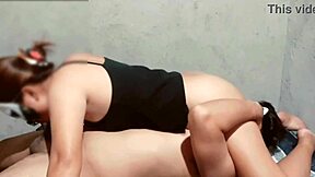 mmm yummy asian licks then rides wet pussy so good