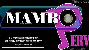 Slim Brazilian Giih Spanic Takes Four Huge BBCs to Prolapsed DAP Anal