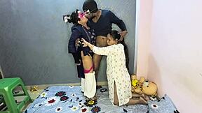 Desi Indian Mom And Daughter Threesome Anal Creampie Chudai