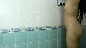 thai schoolgirl secretly filmed showering skinny body homemade amateur clip