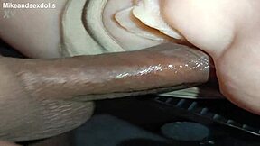 candy bent over desk for tight asshole creampie in beige panties anal fuck