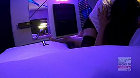 secretary cuckold rides big cock in front of husband!