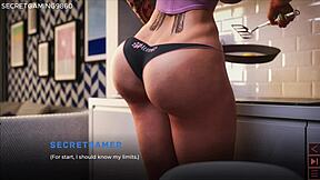 Stepson Creampies Stepmom's Ass During Breakfast in Epic 3D Hentai Game