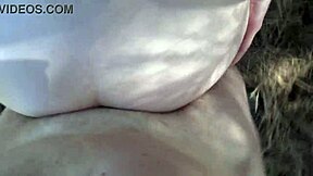 Celestina Blooms Gets Bred Outdoors with Creampie in Shaved Pussy Nature Fuck