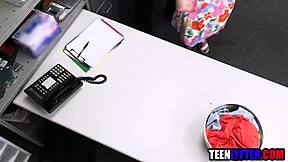 i caught the young shoplifter and gave her a hard lesson she won't forget anytime soon