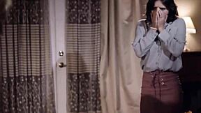 Hot Wife Catches Husband with Cute Babysitter in Taboo Threeway