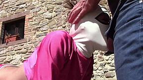 outdoor milf preview with blowjob bondage and creampie action