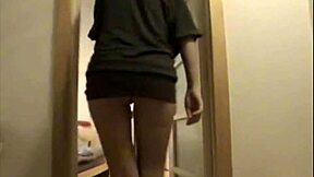 Flora Sucks Bitter Mike's Cock in Homemade Dorm Blowjob