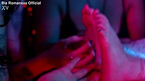 Bound Tits and Toes Begging for Licking in Tickling Domination