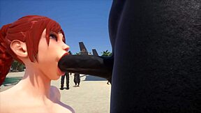 wanna see serenia deepthroat that black monster cock outdoors then take facial rough?