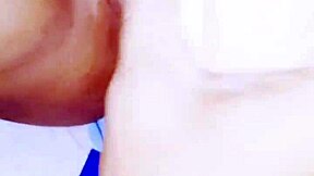 my latina housewife friend licks my pussy then fucks herself with a dildo till she squirts and cums hard