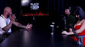 She dances sensual in sheer red after confessing art career then gets wild on Faroraf